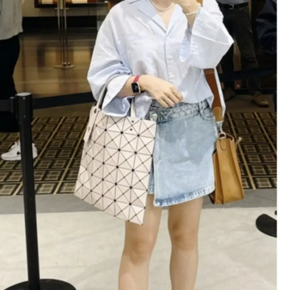 Zara Denim Faux Wrap Front Skort High Rise Jean Skirt Shorts Light Wash Cotton - Picture 5 of 8